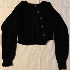 Small cropped button up sweater
